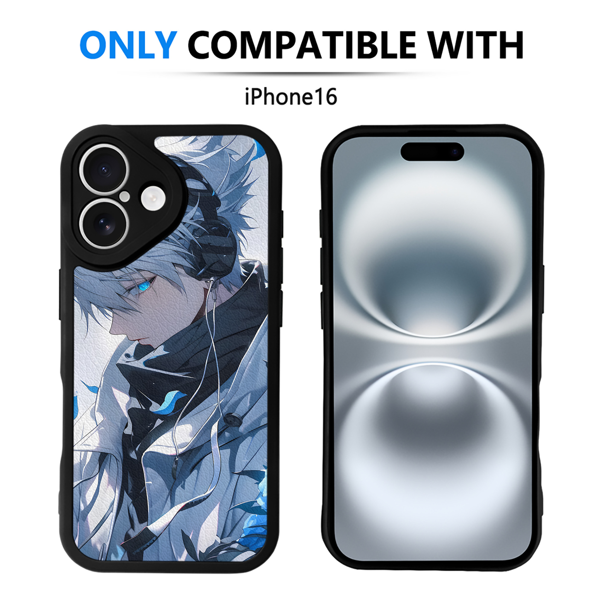 （画像用） 呪術廻戦 Jujutsu Kaisen 【iPhone 16シリーズ対応】シリコンスマホケース（レザー調） 材質：シリコン
